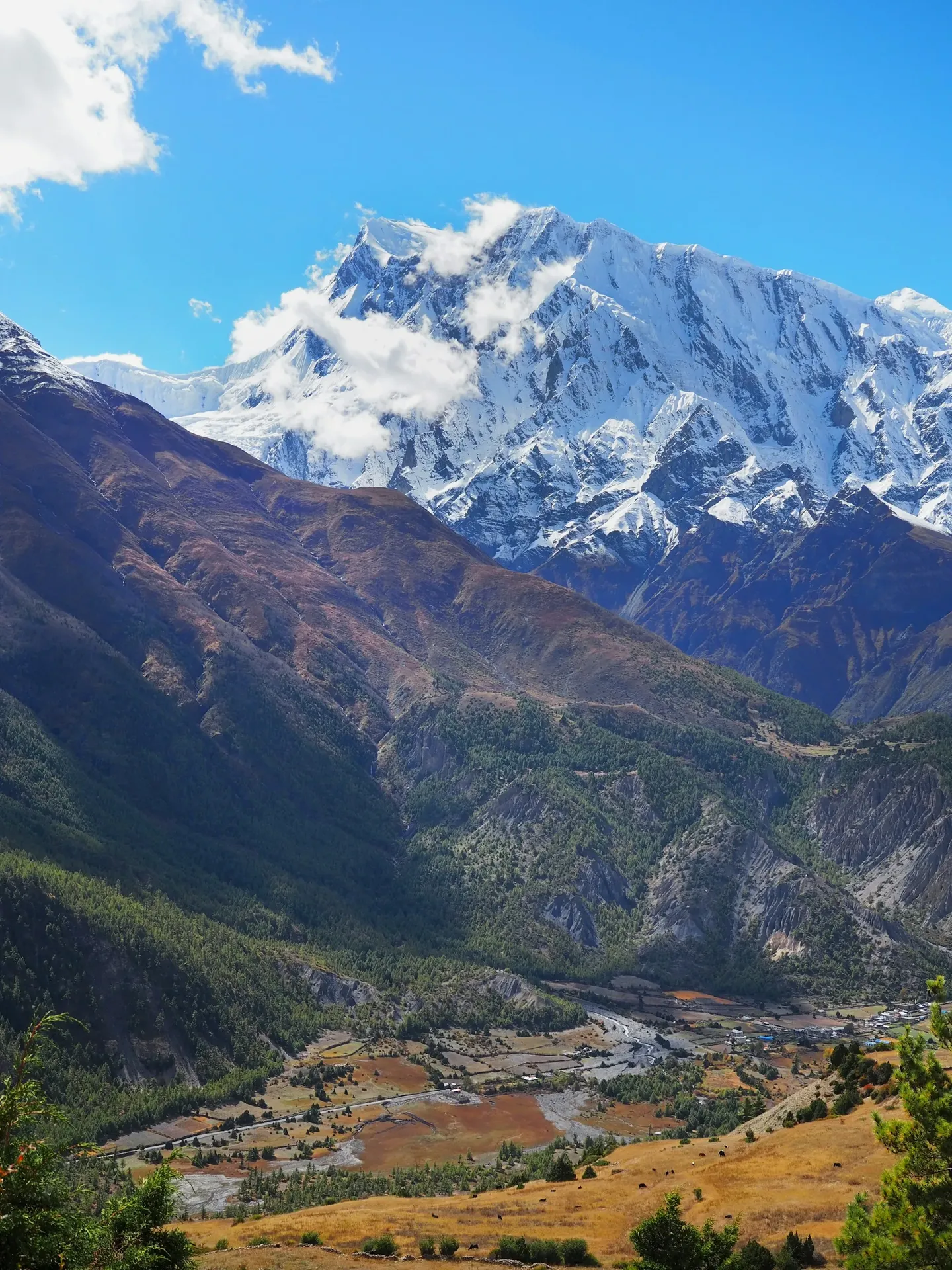 Valley view on the Annapurna Circuit