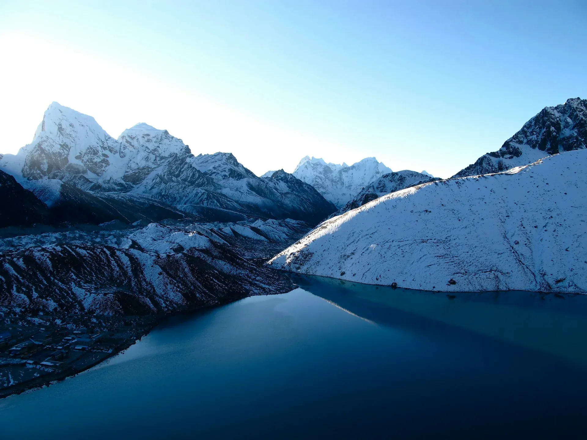 Morning light on Gokyo third lake