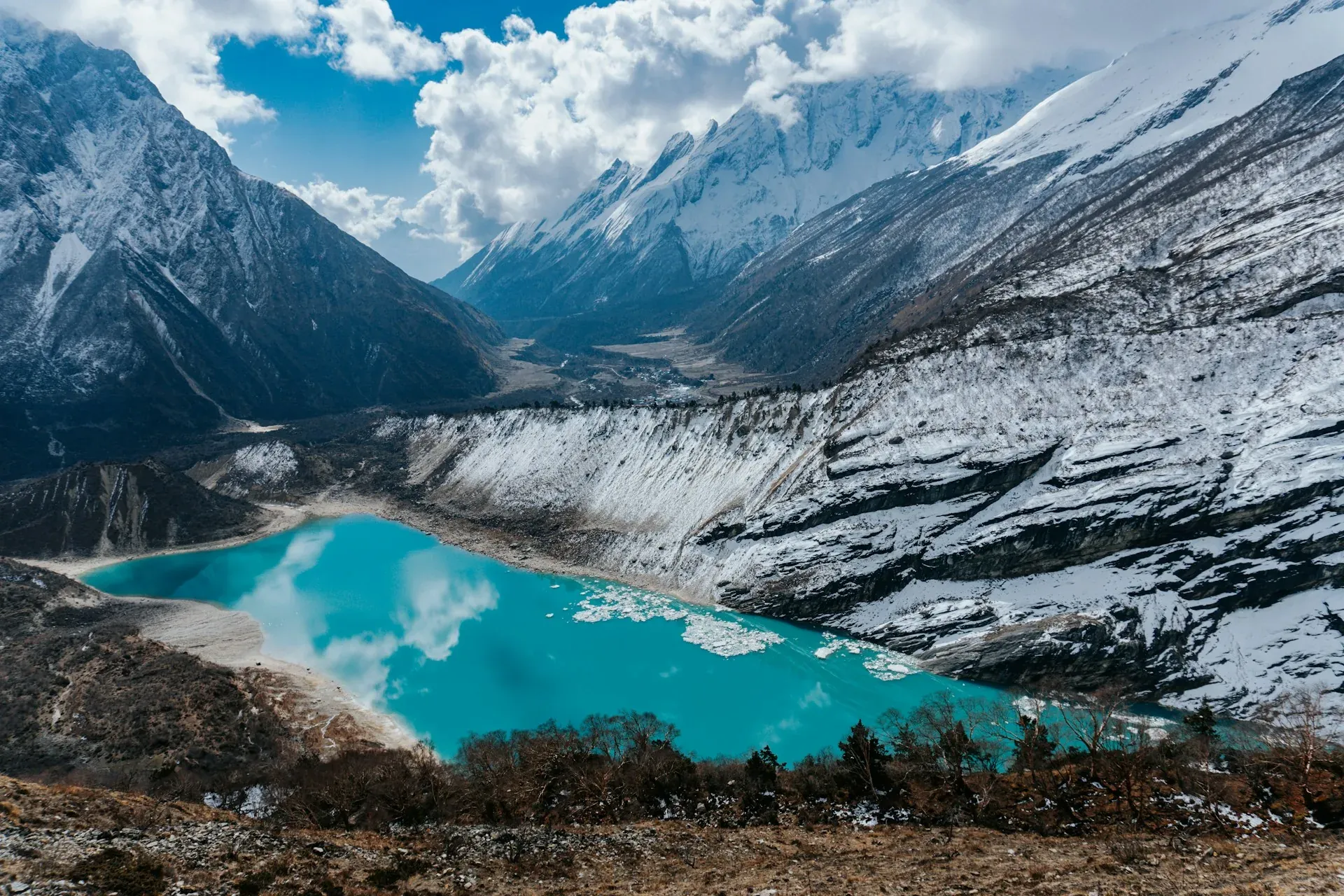 High camp on the Manaslu Circuit route