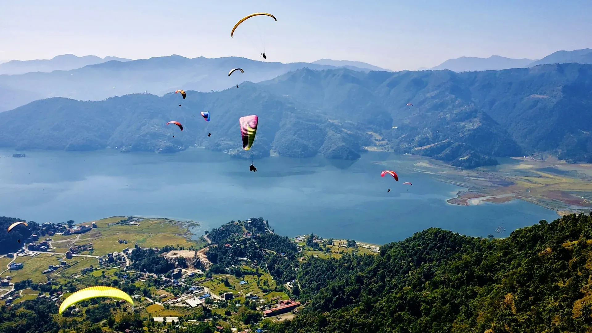Paragliding over Pokhara valley