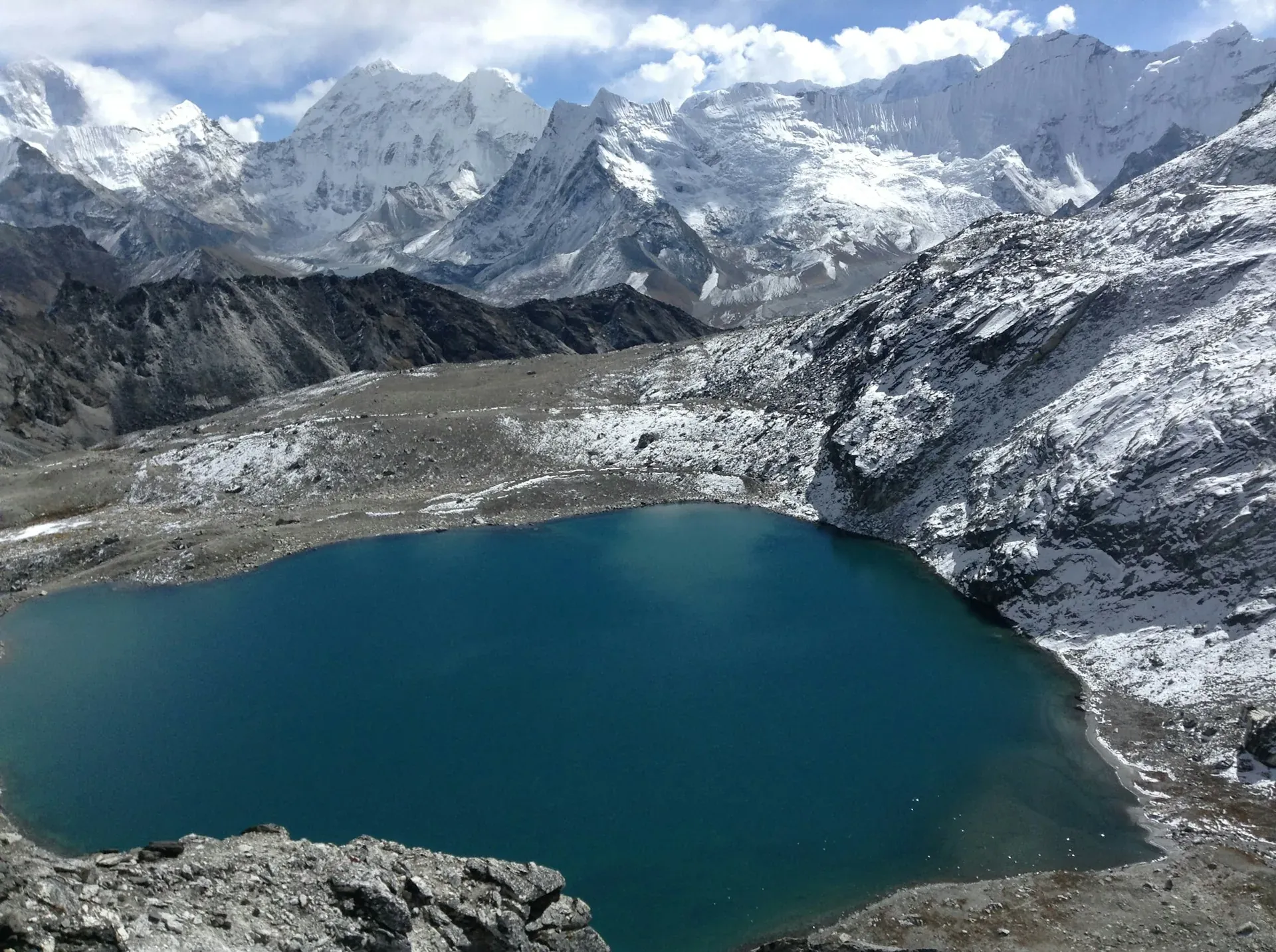 High-altitude glacial lake near Kongma La